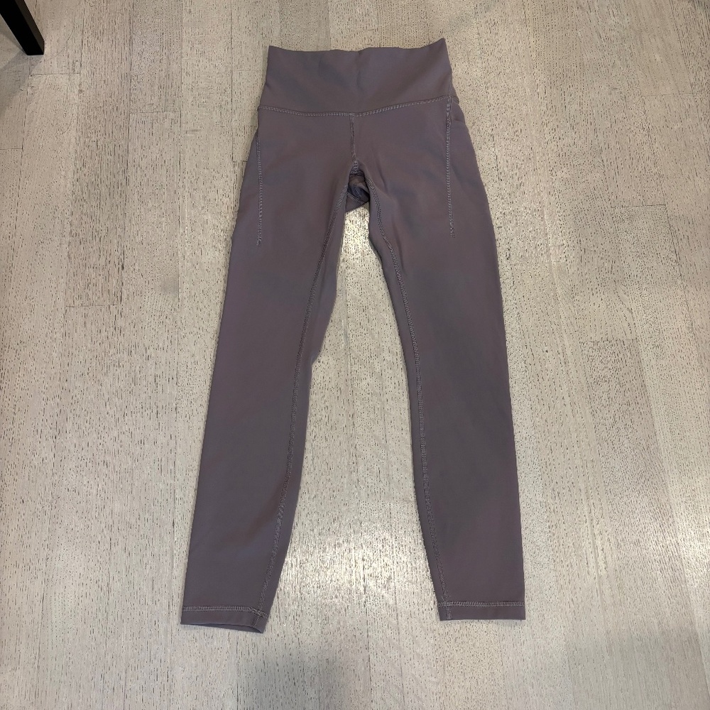 Lululemon Wunder Train HR 25" Tights with pocket Violet Verbana Size 4